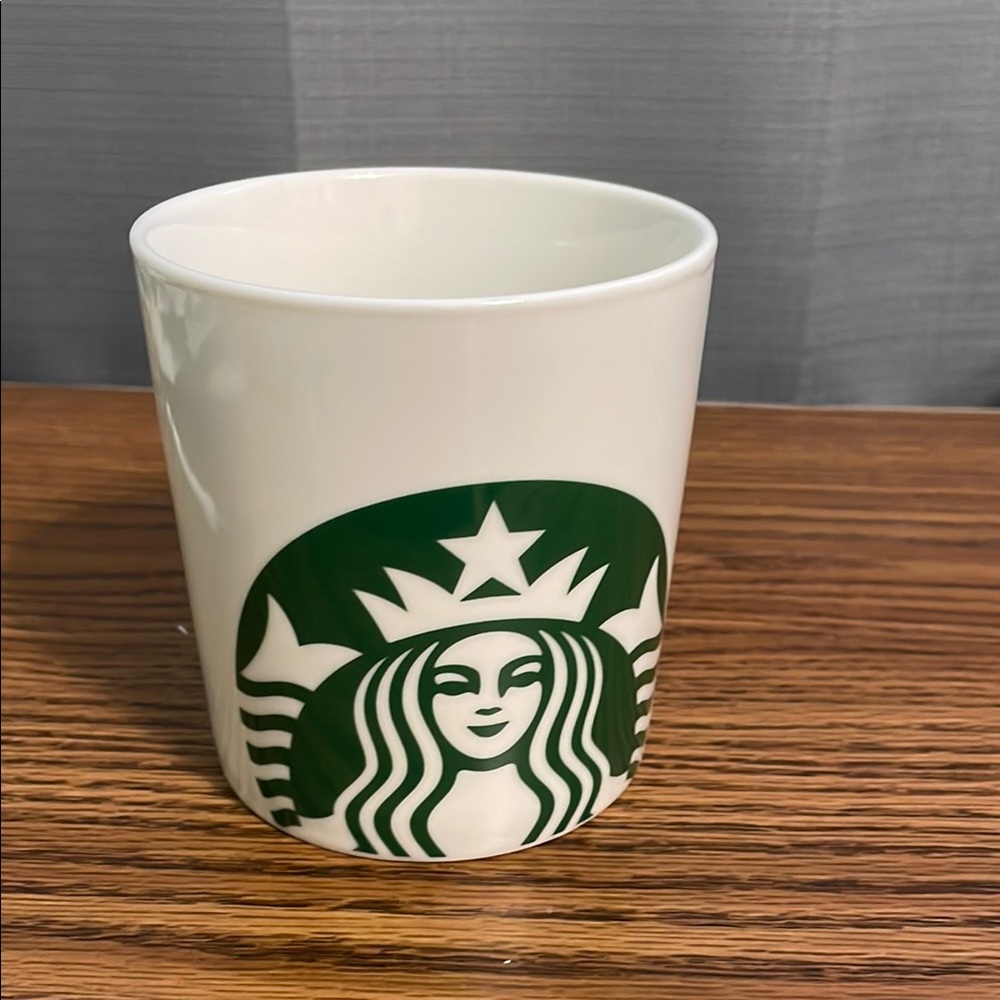 Starbucks White and Green Ceramic Mug